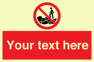 Custom No climbing on rocks